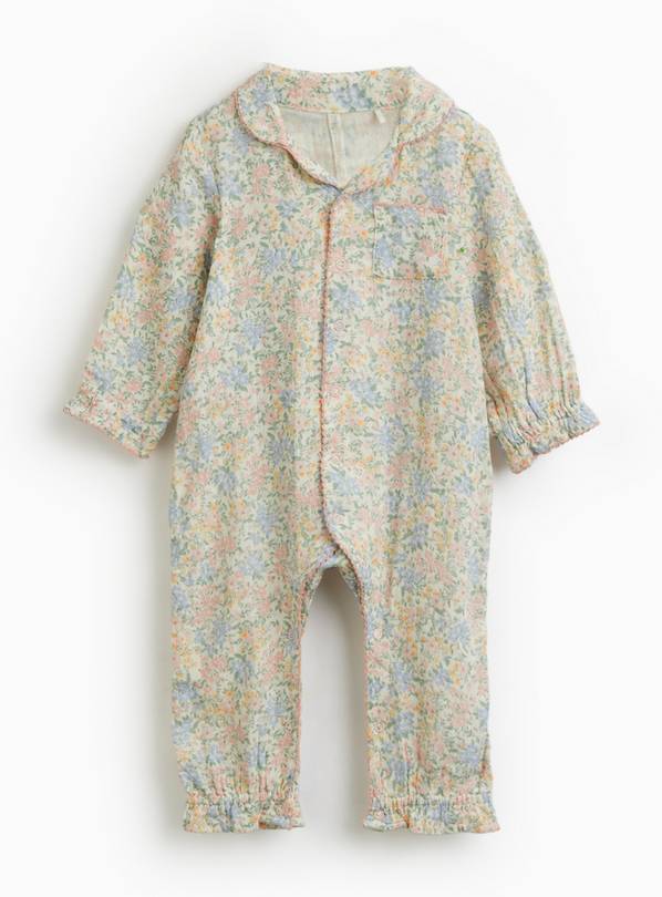 Floral Print Woven Long Sleeve Romper 9-12 months